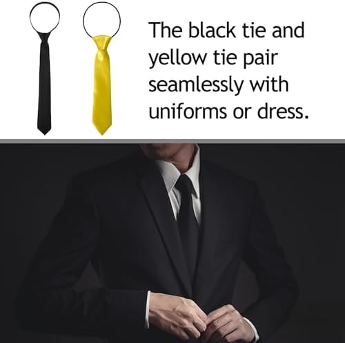 Syylqyr 2 Pcs Kids Tie Set Adjustable School Ties Elastic Clip On Skinny Tie For Formal Events Soft Fabric Comfort Fit For Kids Perfect For Graduation Weddings And Daily Wear