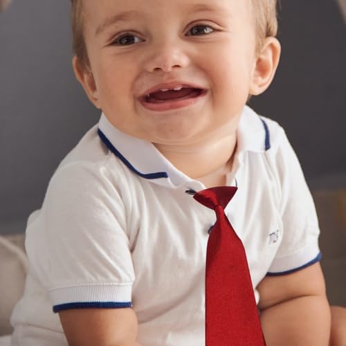 Tabanzhe Boys Elasticated Pre-tied Tie - Adjustable Polyester Ties For Children Toddlers And Teenagers Weddings And School Uniforms Boys And Girls Fashion Shows