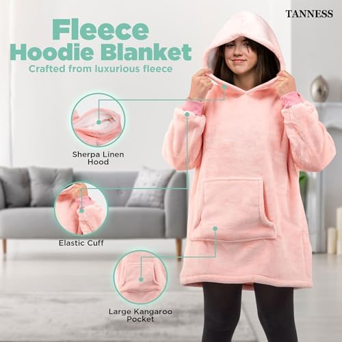 TANNESS Blanket Hoodie For Kids Oversized Hoodie Kids Hoodie Blanket With Large Pocket Comfy Wearable Blanket Hoodie Winter Oversized Blanket Hoodie Kids Snuggle Hoodie For Girls Boys