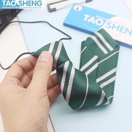TAOSHEN 29CM Elastic Pre-Tied Kids Necktie College Style One Size Elasticated Stain Plain Boys Girls Stripe Formal Tie For Wedding Graduation School Uniforms