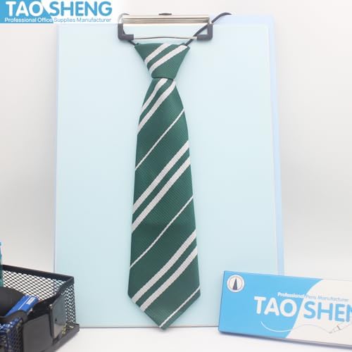 TAOSHEN 29CM Elastic Pre-Tied Kids Necktie College Style One Size Elasticated Stain Plain Boys Girls Stripe Formal Tie For Wedding Graduation School Uniforms