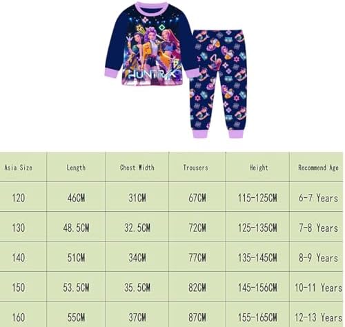 TBNRFrags Demon Hunters Girls Pajamas Set K-Pop Mira Rumi Zoey Sleepwear 100% Cotton Pyjamas Nighties Fashion Cute Kids Pjs