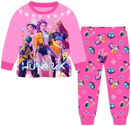 TBNRFrags Demon Hunters Girls Pajamas Set K-Pop Mira Rumi Zoey Sleepwear 100% Cotton Pyjamas Nighties Fashion Cute Kids Pjs