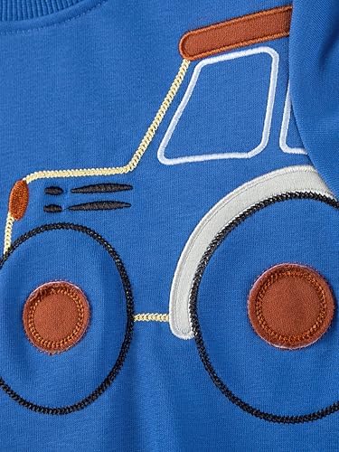 TCWWBB Boys Clothes Sets Dinosaur Digger Rocket Outfits Kids Long Sleeve Jumper Sweatshirt&Pants Sweatpants Outfits Set Toddler 2 Pieces Crewneck Cotton Winter Clothing Set Age 1-7 Years Old