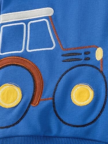 TCWWBB Boys Clothes Sets Dinosaur Digger Rocket Outfits Kids Long Sleeve Jumper Sweatshirt&Pants Sweatpants Outfits Set Toddler 2 Pieces Crewneck Cotton Winter Clothing Set Age 1-7 Years Old