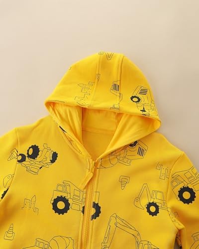 TCWWBB Toddler Boys Clothes Sets Dinosaur Digger Rocket Outfits Kids Long Sleeve Jumper Sweatshirt&Pants Jogger Clothing Set Baby 2 Pieces Crewneck Cotton Winter Outfit Set Age 1-7 Years Old