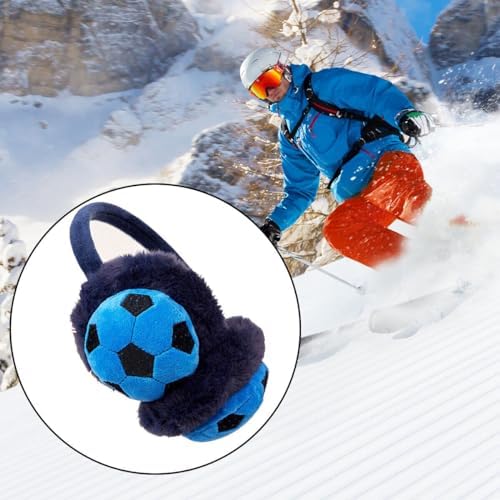 TEAFIRST Earmuffs Winter Boys Girls Football Ear Muffs Warm Soft Thick Adjustable