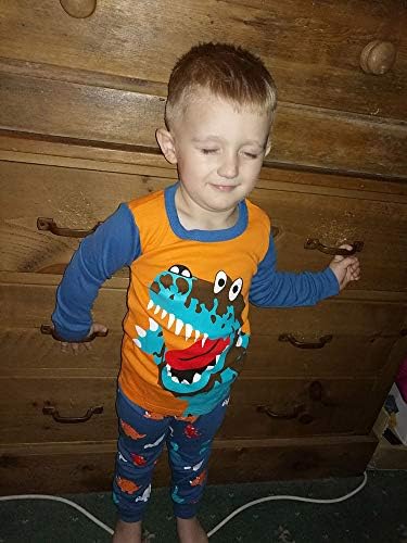 TEDD Boys Pyjamas Dinosaur Nightwear Cotton Toddler Clothes Kids Sleepwear Long Sleeve Christmas Pjs Sets 2 Piece Outfit Xmas Gift 1-12 Years