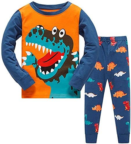 TEDD Boys Pyjamas Dinosaur Nightwear Cotton Toddler Clothes Kids Sleepwear Long Sleeve Christmas Pjs Sets 2 Piece Outfit Xmas Gift 1-12 Years