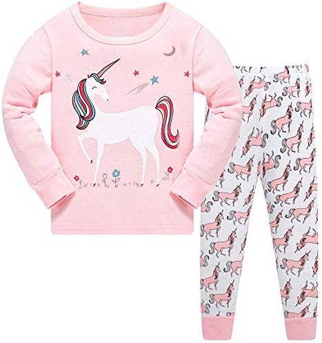 TEDD Girls Christmas Pyjamas Set Toddler Clothes Sleepwear Animal Printed Nightwear Winter Long Sleeve Pjs 2 Piece Outfit Xmas Gift for Kids