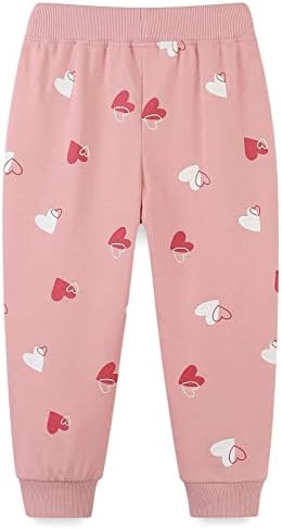 TEDD Girls Trousers Cotton Rainbow Pattern Sweatpants School Jogging Tracksuit Harem Pants With Pockets For Kids Age 1-7 Years