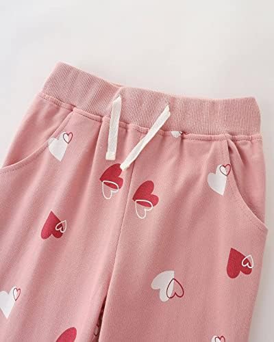 TEDD Girls Trousers Cotton Rainbow Pattern Sweatpants School Jogging Tracksuit Harem Pants With Pockets For Kids Age 1-7 Years