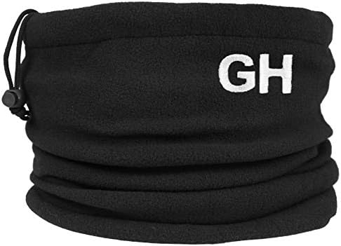 TeddyTs Personalised Initials Black Fleece Sports Snood with Adjustable Toggle