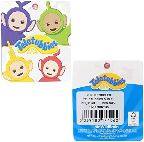 Teletubbies Girls Official Toddler Sleepy Pyjamas