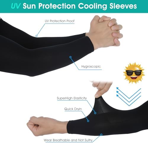 Telooco 2 Pairs Kids Arm Sleeves UV Sun Protector Basketball Arm Sleeve For Boys Girls Athletic Sleeves For Child