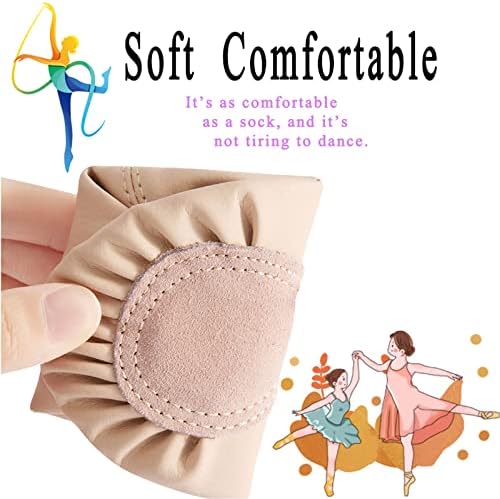 TETSUO Girls Ballet Shoes Indoor Gymnastic Ballerina Dance Flats Slippers For Kids Toddlers Dancing Yoga Fitness