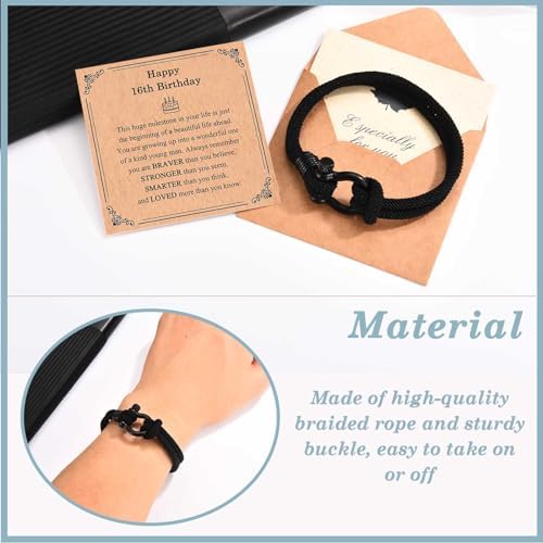 TEVOP 13th 16th 18th 21st Birthday Gifts For Boys Bracelet Gifts For 14 15 17 19 20 Year Old Boys Unusual Birthday Gift For Son Grandson Nephew Brother