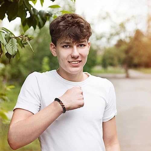 TEVOP 21st 30th 40th 50th 60th 70th Birthday Gifts For Men Tiger Eye Stone Bracelet Birthday Presents For Him Grandad Dad Son Brother Grandson Friend Perfect Mens Birthday Gift Ideas