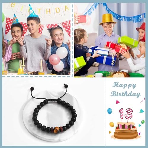 TEVOP Boys 13th 14th 15th 16th 17th 18th Birthday Gifts Birthday Bracelet 13-18 Year Old Gifts For Boys Unusual Birthday Presents For Son Grandson Brother Nephew Friend