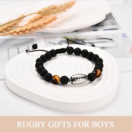 TEVOP Football Basketball Bracelet For Boys Coach Gift For Men Son Grandson Nephew Brother