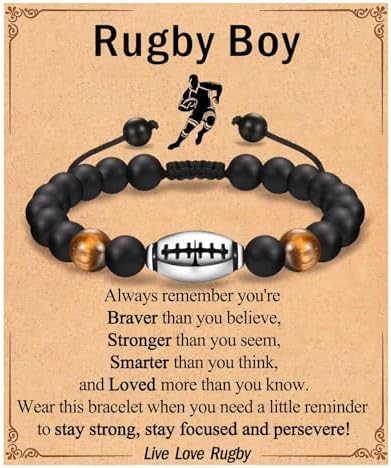 TEVOP Football Basketball Bracelet for Boys Coach Gift for Men Son Grandson Nephew Brother