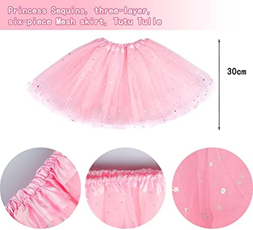 Thboxes Tutu Skirt For Girls 3 Layers Ballet Dance Tutu Skirts For Birthday Party Holiday Party Dress Up Costume (3-8 Years)