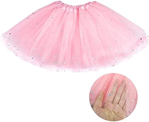 Thboxes Tutu Skirt for Girls 3 Layers Ballet Dance Tutu Skirts for Birthday Party Holiday Party Dress Up Costume (3-8 Years)