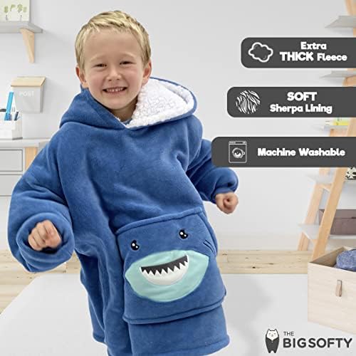 The Big Softy Kids Oversized Hoodie - Blanket Hoodie For Kids 4-10 Yrs – Cute Animal Snuggle Hoodie Kids – Soft & Warm Oversized Blanket Hoodie Kids - Hooded Blanket Kids – Girls & Boys
