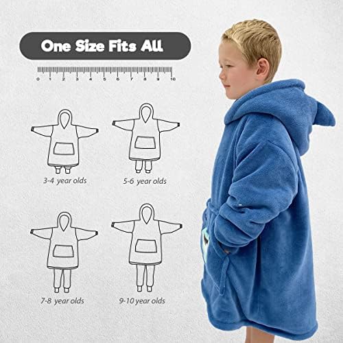 The Big Softy Kids Oversized Hoodie - Blanket Hoodie For Kids 4-10 Yrs – Cute Animal Snuggle Hoodie Kids – Soft & Warm Oversized Blanket Hoodie Kids - Hooded Blanket Kids – Girls & Boys