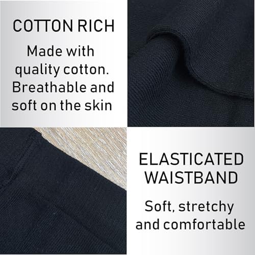 The Essentials Wardrobe Girls Tights Pack Of 4 Cotton Rich Breathable Elasticated Waist Soft Durable Schoolwear Girls Tights Sizes 2-12 Yrs