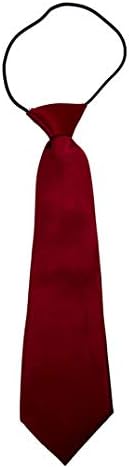 The Tie Co™ Kids Satin Elasticated Tie – Solid Plain Colour Pre-Tied Boys & Girls Neck Tie