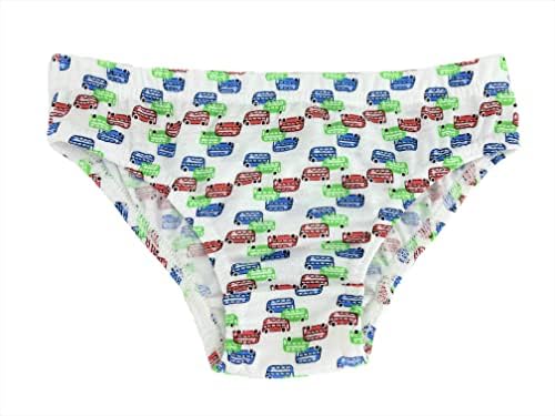 Thingimijigs 5 Pairs Boys Underpants Bus And Car Patterned Cotton Blend Underwear Briefs