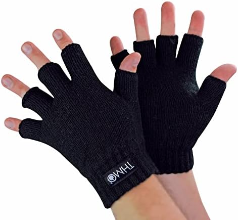 THMO Kids Winter Fingerless Gloves Thermal Warm Fleece Lined Thinsulate Gloves for Kids