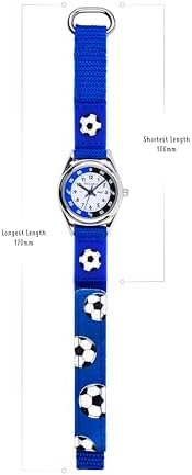 Tikkers Boys Blue Canvas Rip Strap Time Teacher Football Watch
