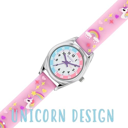 Tikkers Girls Analogue Classic Quartz Watch With Silicone Strap TK0145