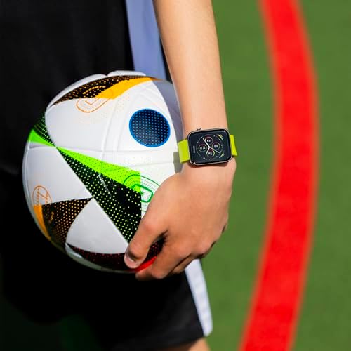 Tikkers Kids Series 13 Smart Watch With Fitness Tracker Alarm Clock Camera GPS Connection Heart Rate Monitor Step Counter Touch Screen Lime Green Silicone Strap