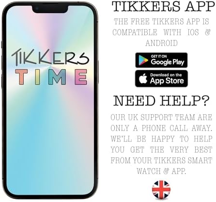 Tikkers Smart Series 13 Smart Watch And Lilac Silicone Strap Set