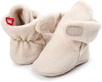 TMEOG Baby Booties Slippers Infant Boots Newborn First Walking Shoes Baby Winter Sock Crib Shoes For Boys Girls 0-6 Months