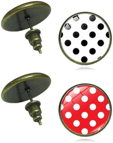 TOCVCY 6 PCS Role Playing Costumes Earrings Glasses Headbands Set Performance Set Small Round Dot Adult Performance Costumes