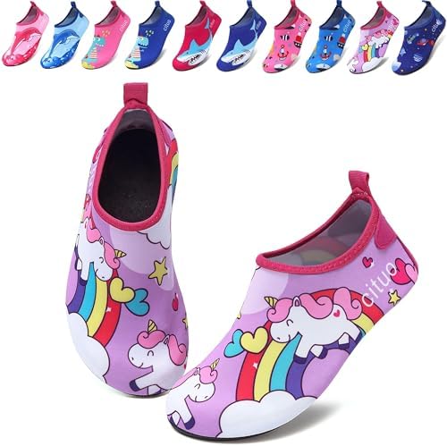 todaysunny Water Shoes for Kids Girls Boys Quick Dry Non-Slip Outdoor