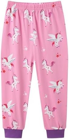 Toddler Girls Pyjamas Set 100% Cotton Pajamas Pjs Nightwear Cute Print Flamingo Kids Christmas Sleepwear Tops & Pants Children Outfit Age 2-8 Years