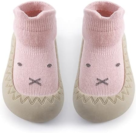 Toddler Sock Shoes Cute Baby First Walking Shoes Soft Sole with Grips for Boys Girls