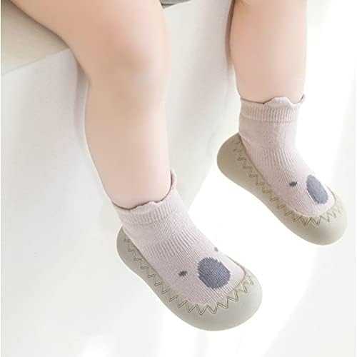 Toddler Sock Shoes Cute Baby First Walking Shoes Soft Sole With Grips For Boys Girls