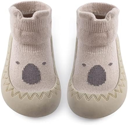 Toddler Sock Shoes Cute Baby First Walking Shoes Soft Sole with Grips for Boys Girls