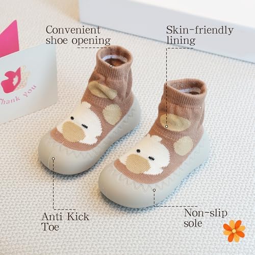 Toddler Sock Shoes Walking Shoe Infant Sneakers Boys Girls Casual Sneaker With Anti Slip Rubber Sole Mesh Breathable Cotton Flying Woven Soft Lightweight Slip-On Indoor Outdoor