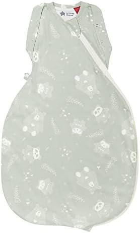 Tommee Tippee Swaddle Bag 3-6m 2.5 Tog for 16-20°C Woodland Gro Friends Sleeping Bag Soft Cotton-Rich Fabric Healthy Hip Development Design Bottom to Top Zip