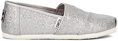 TOMS Girl's Glitter Alpargata Loafer Flat