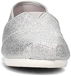 TOMS Girl's Glitter Alpargata Loafer Flat