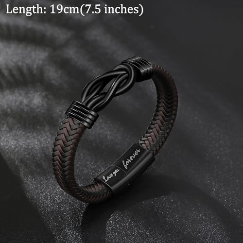 Toplstud Birthday Gift For Boys - Boys Bracelet Leather Bracelets - Teenage Boy Gifts - Birthday Presents For Son Grandson Nephew