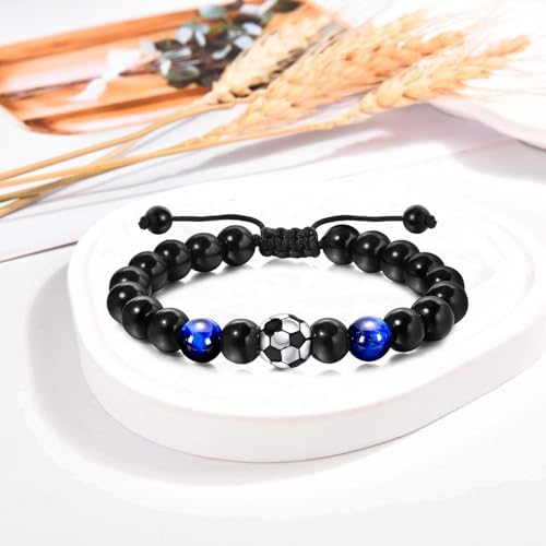 Toplstud Football Bracelets Gift For Boys - 10th 13th 14th 16th 18th Birthday Gifts For Boys - Football Birthday Presents For Son Grandson Brother Friend Nephew - Bracelets For Teenage Boy
